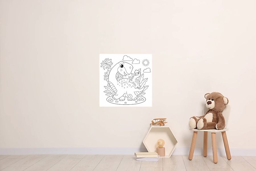 queence Wandsticker "Dinosaurier" DIY-Wandsticker zum Bemalen günstig online kaufen