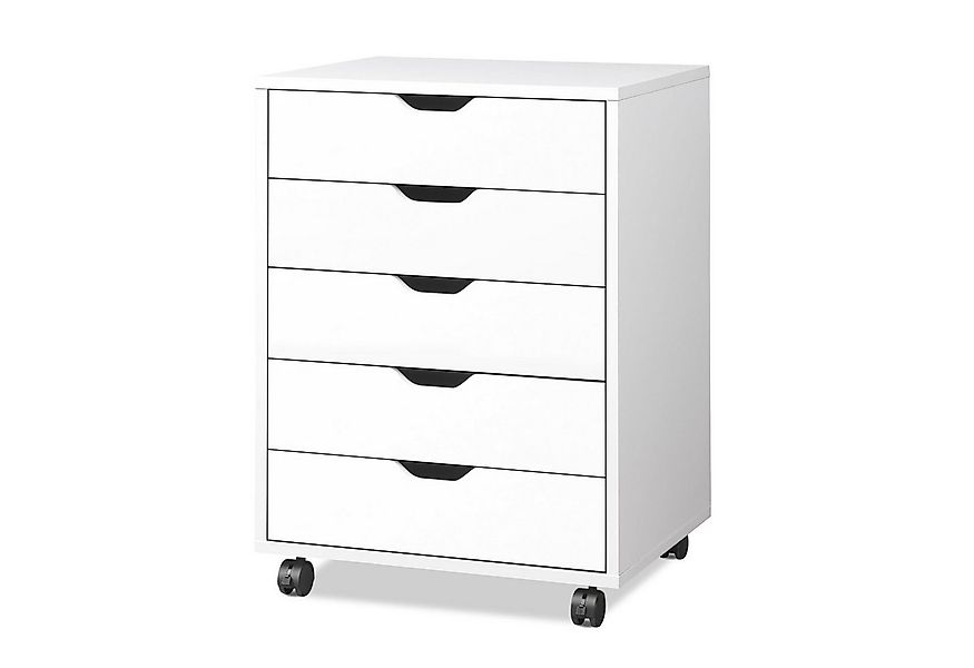 DEVAISE Aktenschrank Rollcontainer mit 5 Schubladen & Tür, Schubladenschran günstig online kaufen