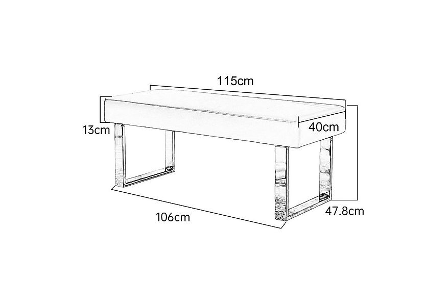 Jiexi Sitzbank 1 St Gepolsterte Bänke für Esstisch und Schlafzimmer günstig online kaufen