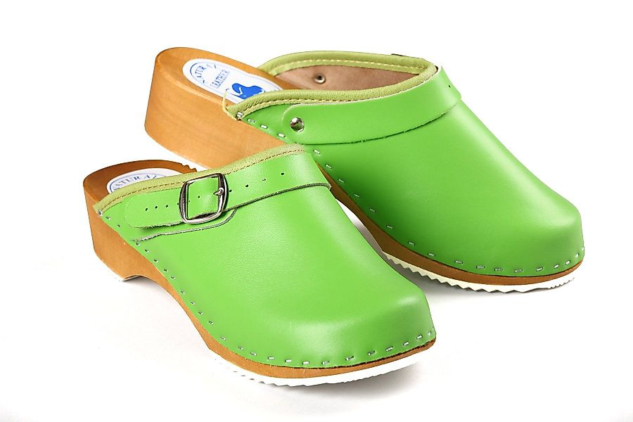 Aves-24 CLOGS Pantolette Sandalette Leder Holzschuhe günstig online kaufen