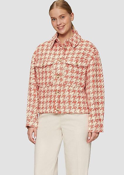 s.Oliver Funktionsjacke Indoor-Jacke Gemusterte Bouclé-Jacke günstig online kaufen