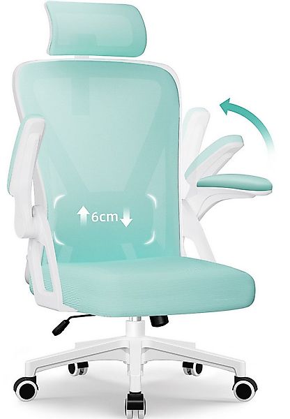 Homimaster Bürostuhl Ergonomischer Bürostuhl, Schreibtischstuhl mit Klappba günstig online kaufen