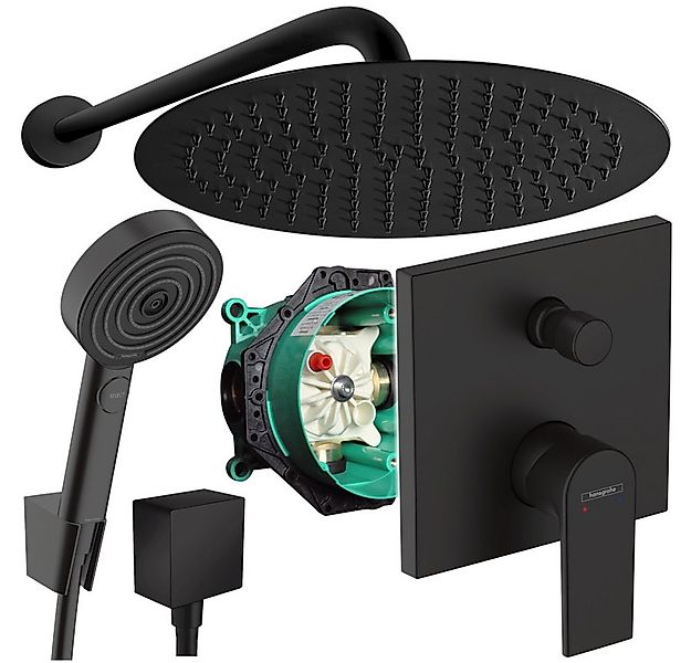 Hansgrohe und Jowi Duscharmatur Vernis Shape Unterputz Duscharmatur Schwarz günstig online kaufen