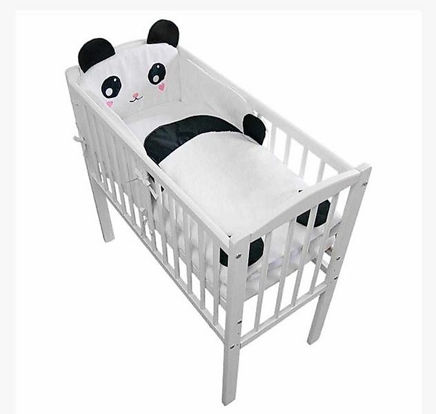 Babyhafen Beistellbett Mobiles Babybett 90x40 mit Ausstattung Pandabär Plüs günstig online kaufen