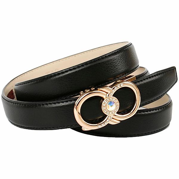 Anthoni Crown Ledergürtel Femininer Ledergürtel, Schließe mit Glitzersteine günstig online kaufen