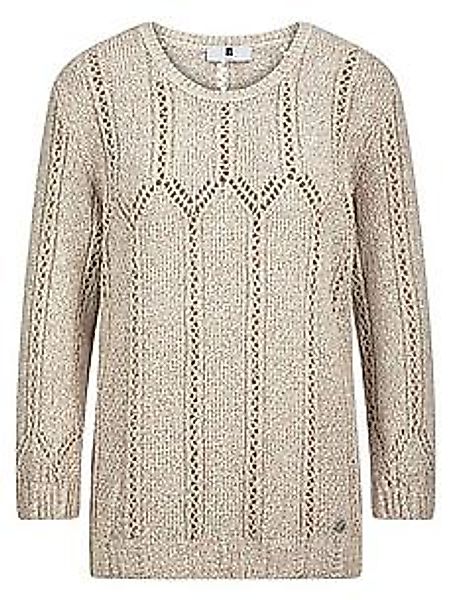 Rundhals-Pullover ­3/4-Arm Anna Aura weiss günstig online kaufen