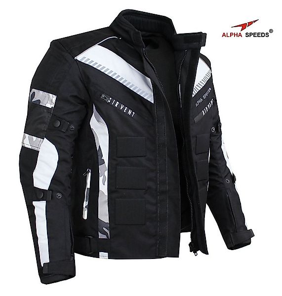 Alpha Speeds Motorradjacke Herren Motorrad Biker Textil Jacke Wasserdicht J günstig online kaufen