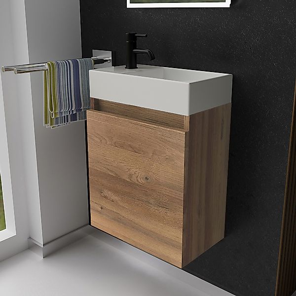 Alpenberger Badmöbel-Set Gäste WC Waschbecken mit günstig online kaufen