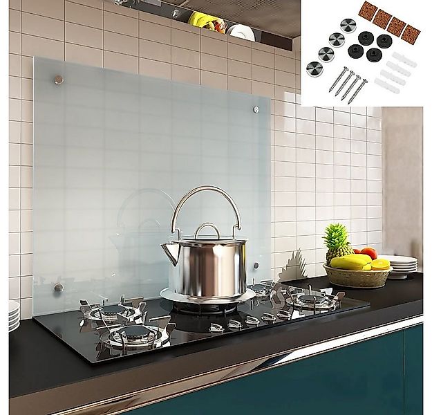 Mucola Küchenrückwand Glasrückwand Milchglas Fliesenspiegel Herdspritzschut günstig online kaufen