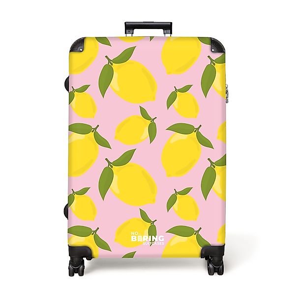 NoBoringSuitcases.com© Hartschalen-Trolley Pastellrosa mit Zitronen 77 günstig online kaufen