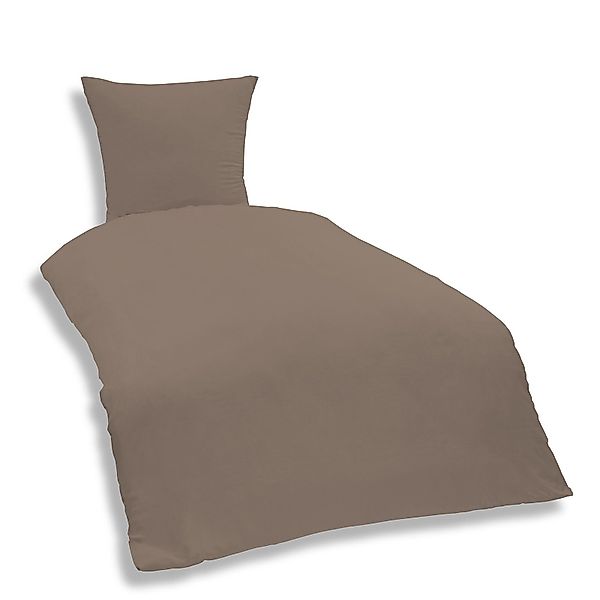 One Home Bettwäsche Uni Einfarbig, Mikrofaser, 2 teilig, mit Reißverschluss günstig online kaufen
