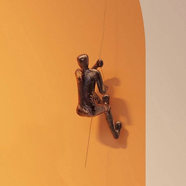 KARE Wandobjekt Climber Rope, Polyresin, Höhe 51 cm, braun günstig online kaufen