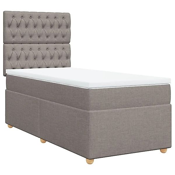 vidaXL Boxspringbett mit Matratze Taupe 80x200 cm Stoff2105632 günstig online kaufen