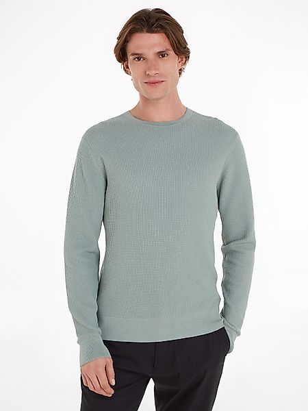 Calvin Klein Rundhalspullover WAFFLE STRUCTURE SWEATER günstig online kaufen