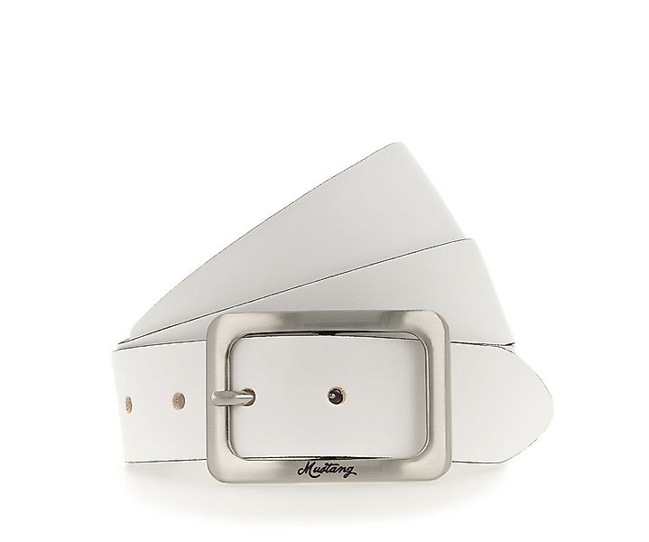 MUSTANG Ledergürtel Eckige, mattfarbene Schließe, 3,5 cm günstig online kaufen