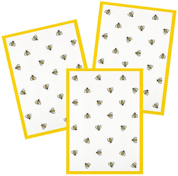 Kracht Geschirrtuch Bienen, (3-tlg., 3-teilig), 3er günstig online kaufen
