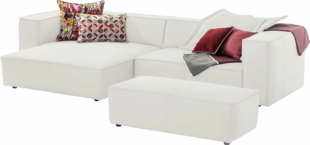 W.SCHILLIG Ecksofa »around-the-block«, (Spar-Set), inklusive Hocker, mit el günstig online kaufen