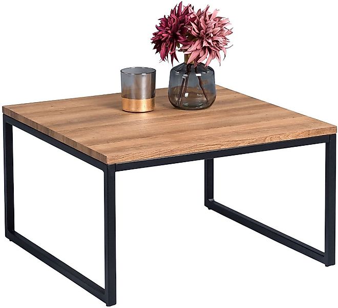 M2 Kollektion Couchtisch Jakarta 1, mit Metallgestell Rechteckig Eiche Deko günstig online kaufen