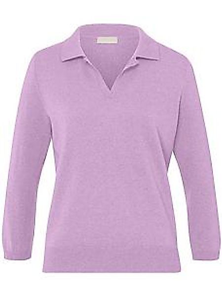 Polo-Pullover 3/4-Arm Peter Hahn lila günstig online kaufen