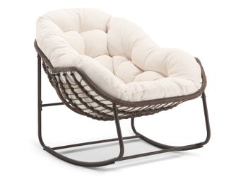 SeedWave Schaukelstuhl Übergroß mit PE-Rattan-Geflecht, 15 günstig online kaufen