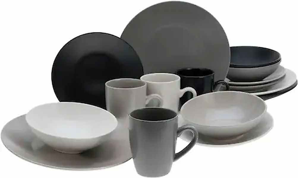CreaTable Kombiservice »Geschirr-Set Manhattan« Service, Moderne Coupeform, günstig online kaufen