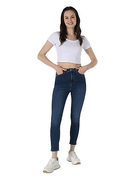 Colins Girlfriend-Jeans 760 Diana Super Slim Fit High Waist Skinny Leg Blau günstig online kaufen