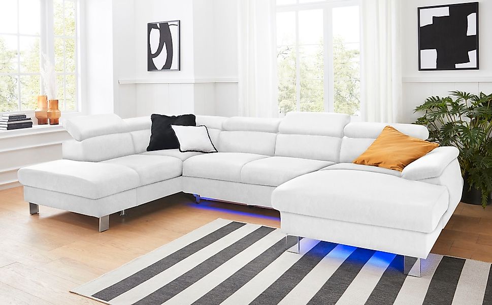 COTTA Wohnlandschaft "Komaris U-Form, B: 320 cm" mit Kopfteilverstellung, o günstig online kaufen