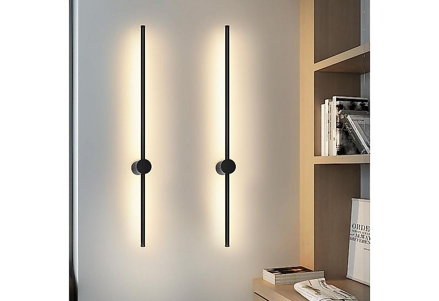 Nettlife LED Wandleuchte 60CM Schwarz Modern Flurlampe Schwenkbar 90°, Schw günstig online kaufen
