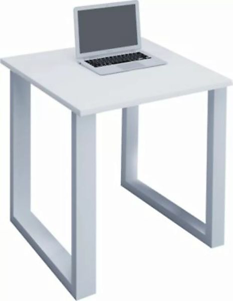 VCM Holz Schreibtisch Computertisch Arbeitstisch Büromöbel Lona X Weiß weiß günstig online kaufen