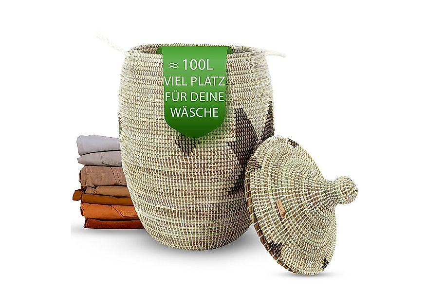 YAADU Wäschekorb mit Deckel 100L – Wäschesammler, Wäschetruhe, Aufbewahrung günstig online kaufen