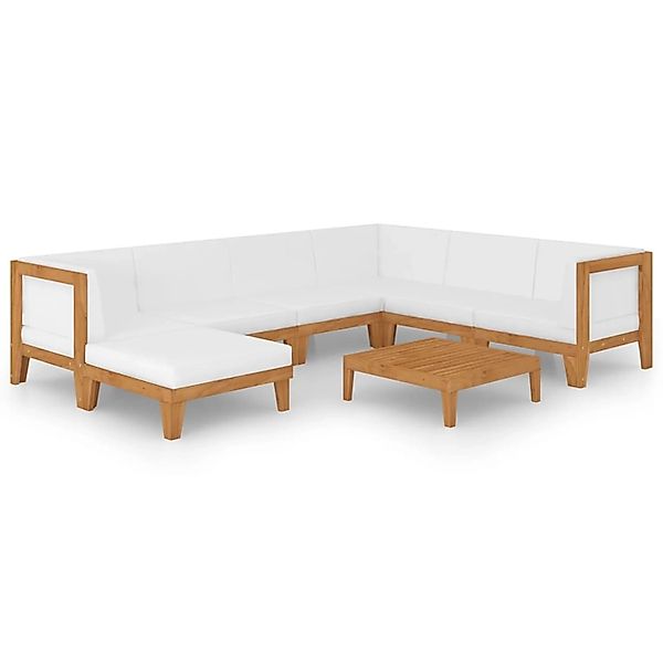 vidaXL Gartenlounge-Set 8-tlg. Garten-Lounge-Set mit Kissen günstig online kaufen