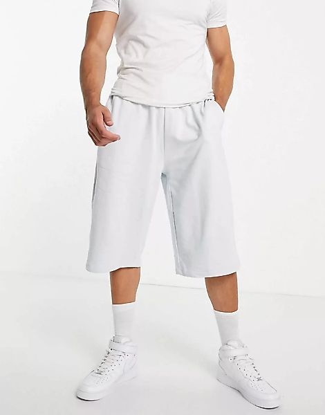 ASOS DESIGN – Länger geschnittene Oversize-Shorts aus Jersey in Pastellblau günstig online kaufen