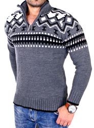 Reslad Strickpullover Reslad Herren Strickpullover Crewneck günstig online kaufen