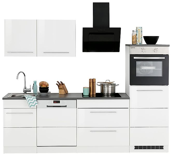 KOCHSTATION Küchenzeile »KS-Trient« Breite 250 cm, wahlweise mit E-Geräten, günstig online kaufen