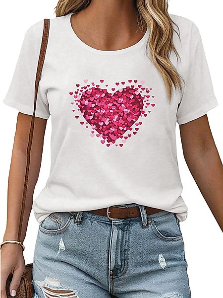 PYL Print-Shirt Damen Sommer Kurzarm T-shirt günstig online kaufen
