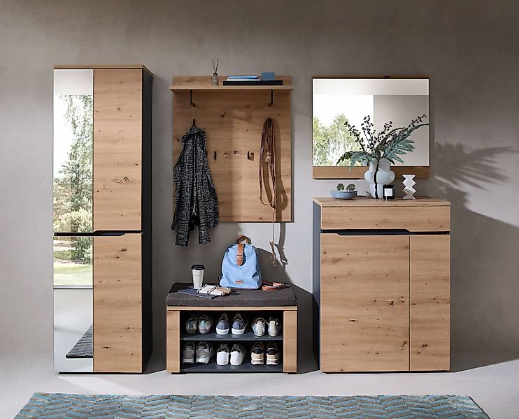 OTTO home Garderoben-Set "Fargo Garderobenset, 245/192/38 (B/H/T cm)" 5 Stk günstig online kaufen