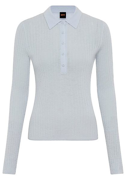 BOSS ORANGE Polokragenpullover Fuganel Premium Damenmode mit Knopfleiste, R günstig online kaufen