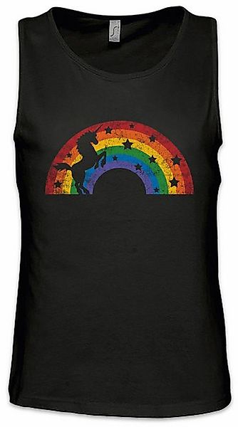 Urban Backwoods Tanktop Unicorn II Ärmelloses T-Shirt Einhorn Rainbow Color günstig online kaufen