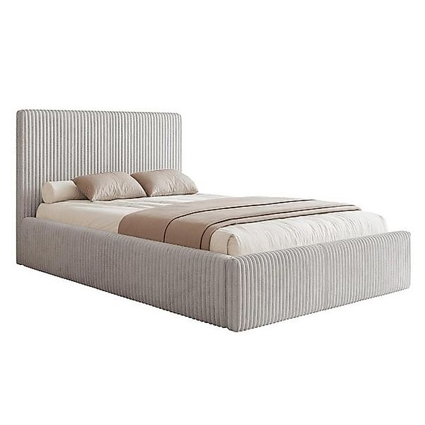 Compleo Polsterbett ASTA, Slim und elegant, grober Cordstoff, Designbett, m günstig online kaufen