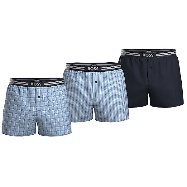 BOSS Boxershorts 3P Woven Boxer (Packung, 3-St., 3er Pack) mit Eingriff mit günstig online kaufen