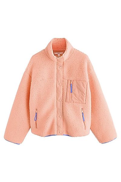 Next Fleecejacke Geknöpfte Borgjacke mit grafischem Blumenmuster (1-St) günstig online kaufen
