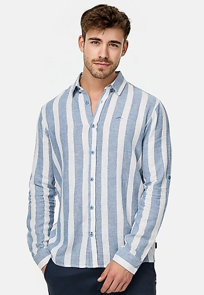 Indicode Langarmhemd Herren Brayden Herrenhemd Langarm mit Button-Down-Krag günstig online kaufen