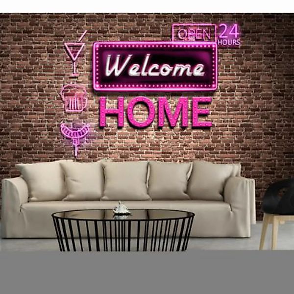 artgeist Fototapete Welcome home rosa-kombi Gr. 100 x 70 günstig online kaufen