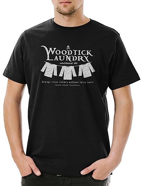 Urban Backwoods Print-Shirt Woodtick Laundry Herren T-Shirt Monkey The Game günstig online kaufen
