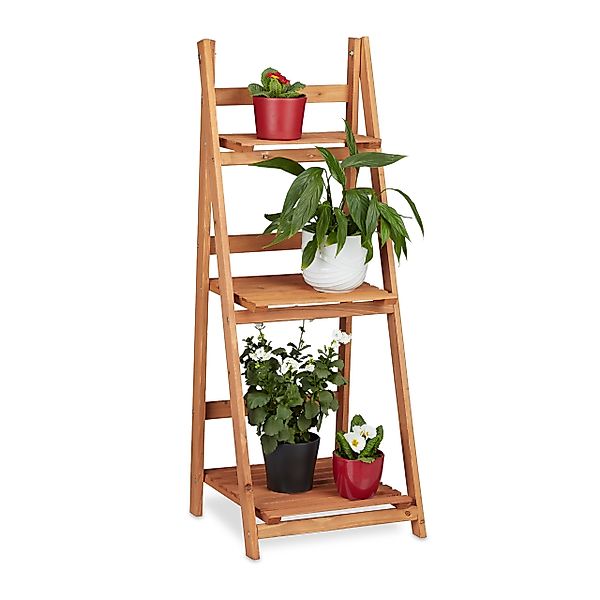 relaxdays Blumenständer Blumentreppe aus Holz, L günstig online kaufen