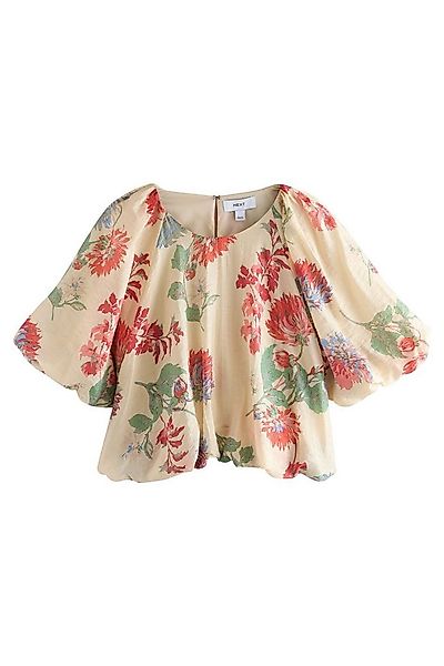 Next Shirtbluse Leichtes Oberteil mit Puffärmeln und Ballonsaum (1-tlg) günstig online kaufen