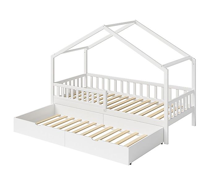 Bellabino Hausbett Vils 90x200 cm mit Rausfallschutz & Lattenrost (inkl. Gä günstig online kaufen