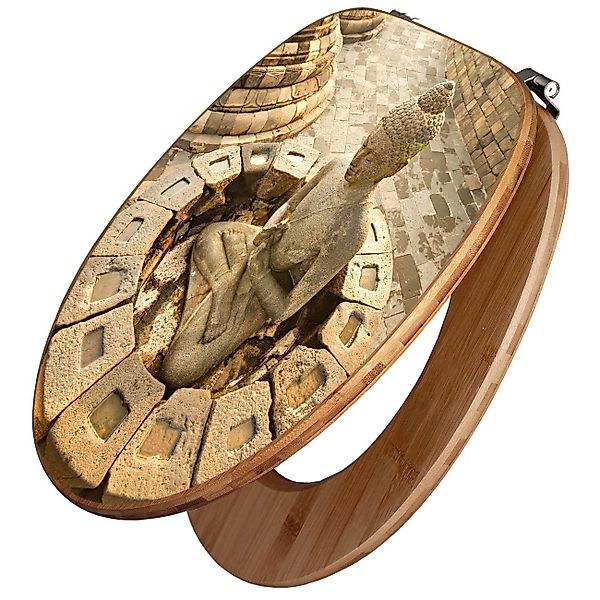 banjado WC-Sitz Bambus Motiv Sitzender Buddha günstig online kaufen
