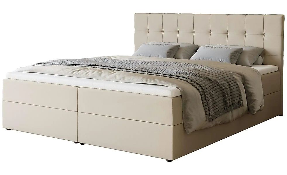 Boxbett mit Stauraum und Topper Dartford ¦ beige ¦ Maße (cm): B: 180 H: 102 günstig online kaufen
