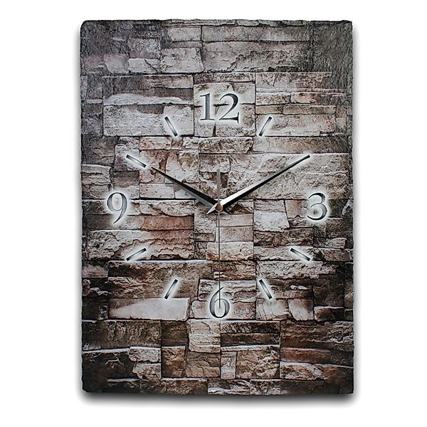 Kreative Feder Wanduhr Design-Wanduhr aus Stein günstig online kaufen